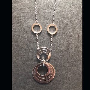 Multi drop ring necklace
